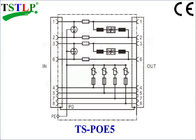 힘 &amp; 신호 전송을 위한 IP 사진기/전화 POE 번개 큰 파도 피뢰기