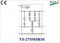 TT/TN S를 위한 5kA/10kA 유형 3 번개 큰 파도 피뢰기 전력 공급 체계